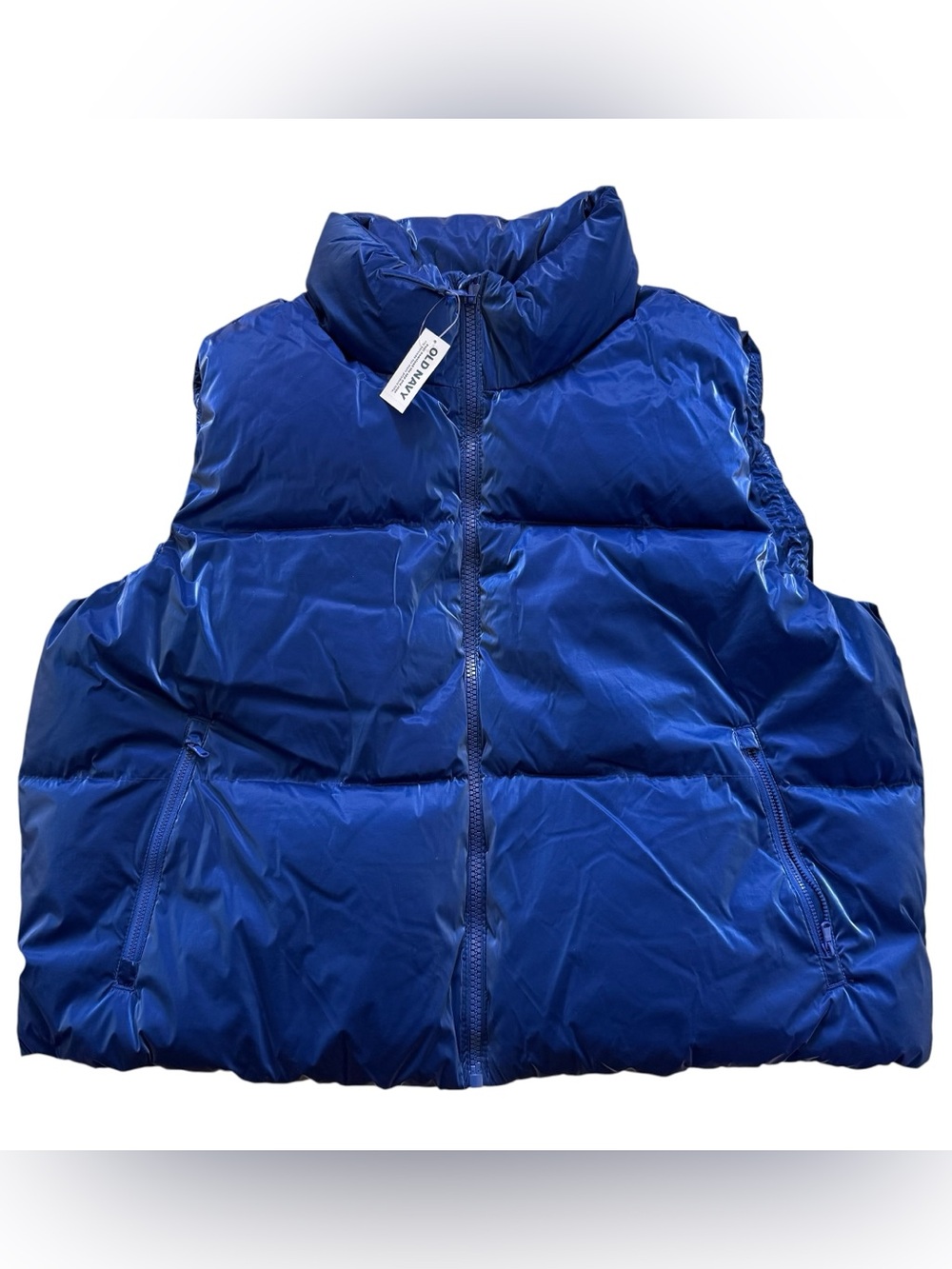 NWT Old Navy Women’s Plus Size XXL Water Resistant Puffer Vest Electric Blue
